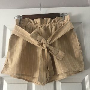 NWT Dressy Striped Cotton Shorts w/ Pockets